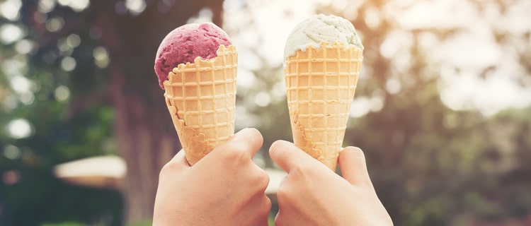 2つのアイスクリーム